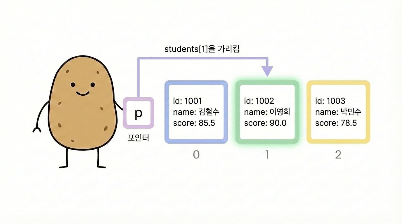 구조체 배열 포인터