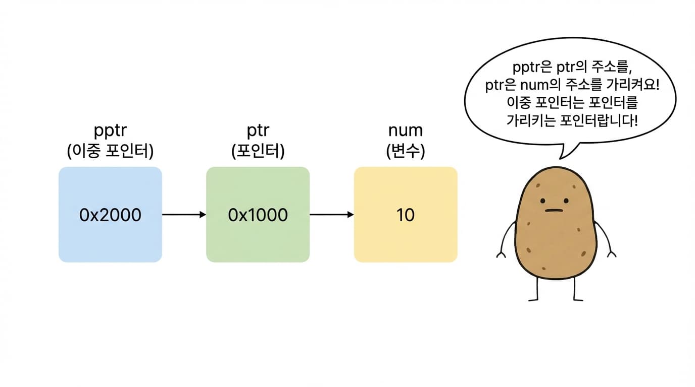 이중 포인터 개념