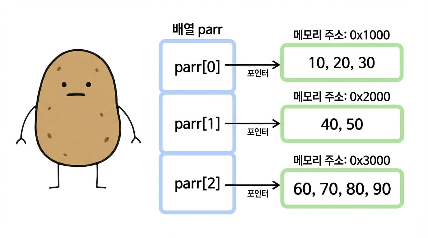 포인터 배열 응용 예시