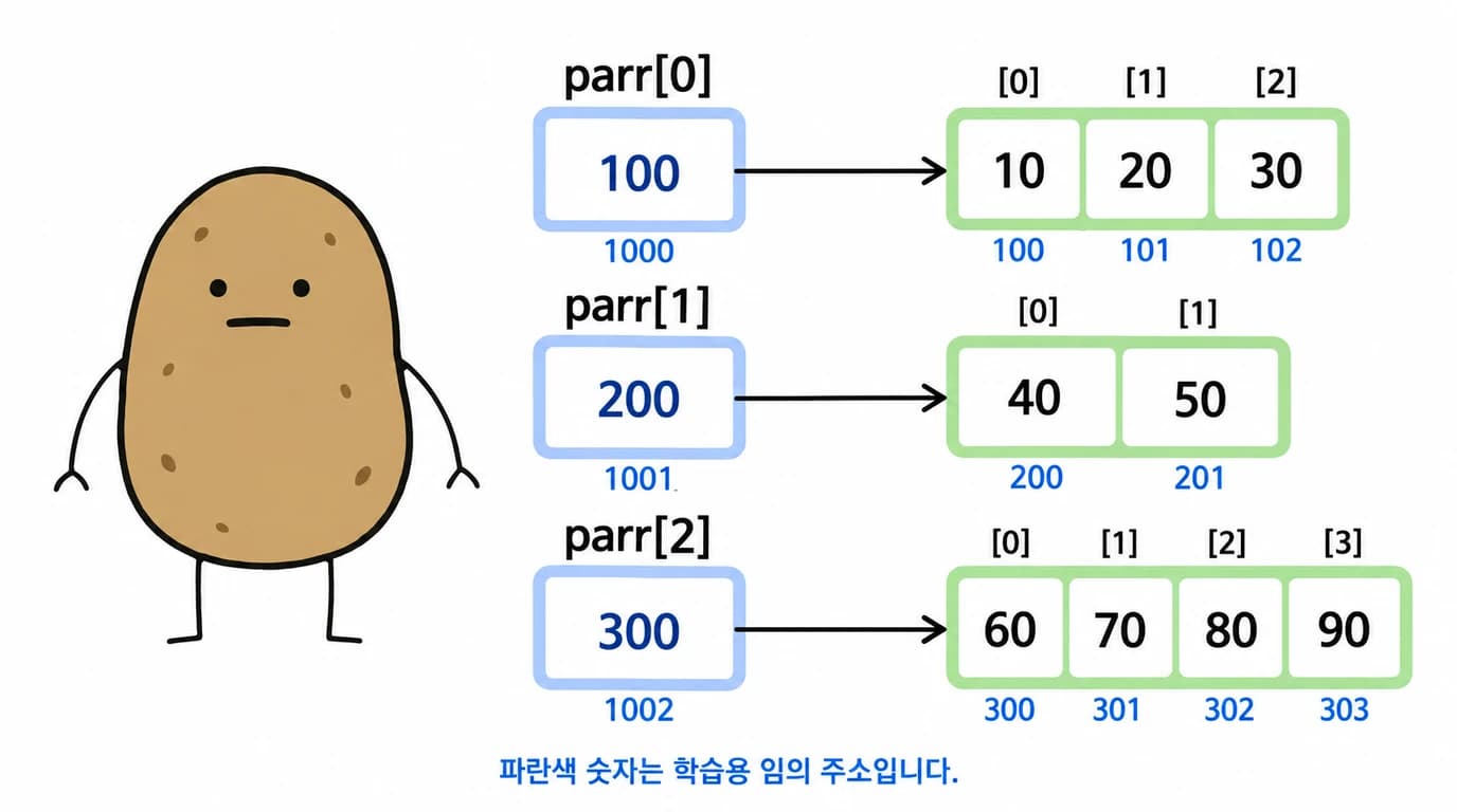포인터 배열 응용 예시