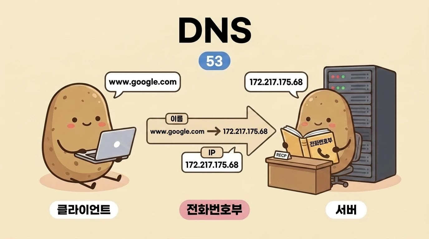 DNS 도메인 IP 변환 감자