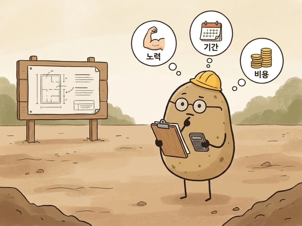 공사 전 노력·기간·비용을 계산하는 감자